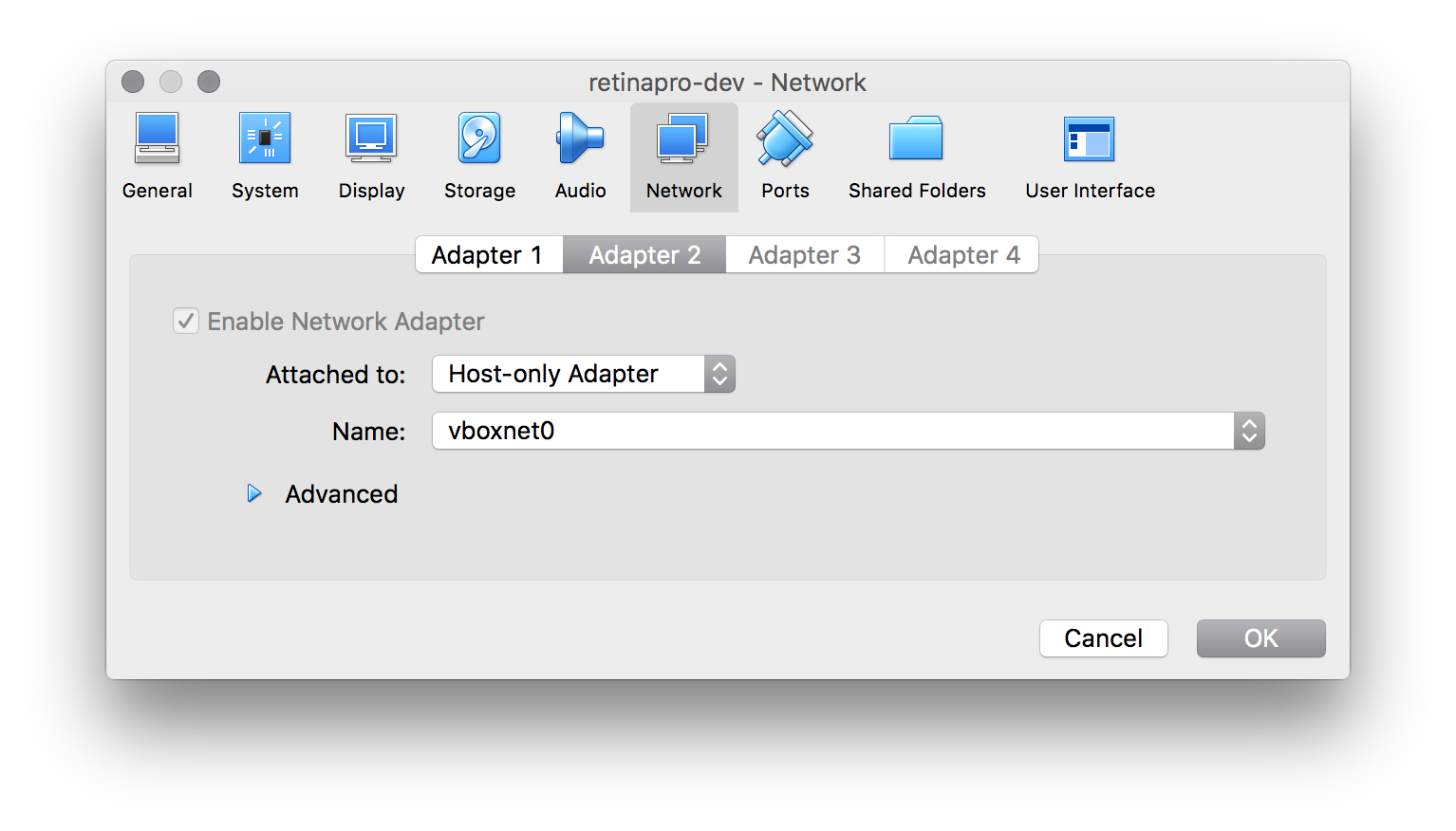 Ubuntu VM Network Settings